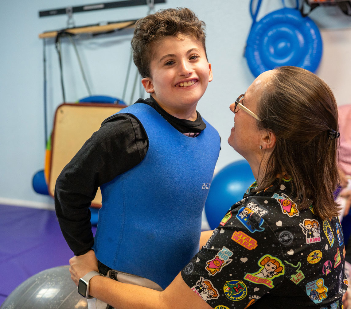 Child on a wheelchair